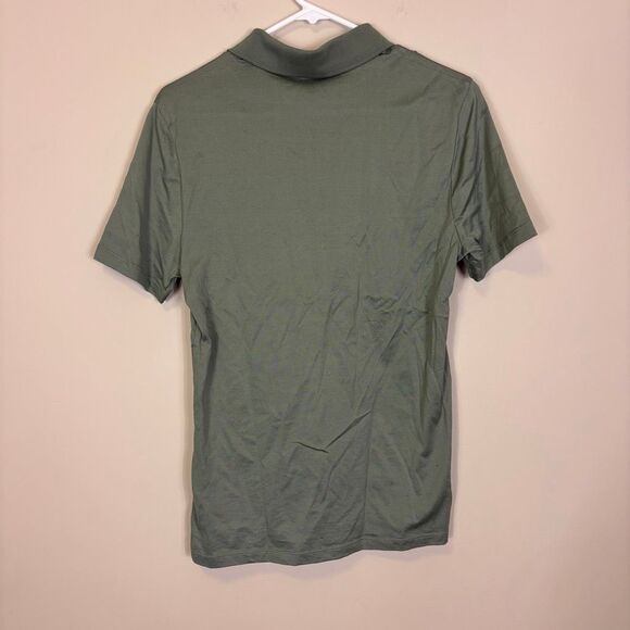 Reiss Men's Green Egyptian Cotton Collared Short Sleeve Polo Small - Picture 2 of 7